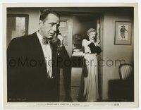 6x323 IN A LONELY PLACE 8x10.25 still '50 Gloria Grahame listens to Humphrey Bogart on phone!