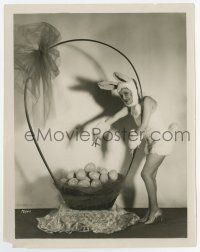 6x345 JEANETTE LOFF 8x10.25 still '30 in sexy Easter Bunny outfit by giant basket with eggs!