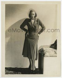 6x352 JOAN CRAWFORD 8x10.25 still '30 modeling a nice embroidered suit dress when making Paid!