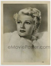 6x385 LADY FROM SHANGHAI 8x10.25 still '47 portrait of Rita Hayworth w/platinum blonde hair & fur!