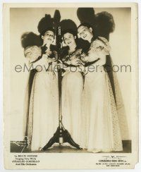 6x396 LE BRUN SISTERS 8.25x10 music publicity still '40s close up of the female trio at microphone!