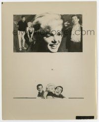 6x400 LET'S MAKE LOVE 8x10 still '60 cool different montage art of Marilyn Monroe & Yves Montand