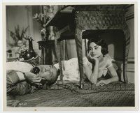 6x422 LOVE IN THE AFTERNOON 8.25x10 still '57 c/u of Gary Cooper & Audrey Hepburn on floor!