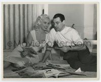 6x442 MAMIE VAN DOREN 8x10 still '50s going over newspaper articles with husband Ray Anthony!