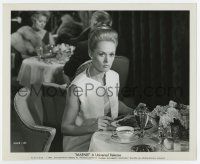 6x455 MARNIE 8.25x10 still '64 Alfred Hitchcock, close up of Tippi Hedren eating at restaurant!