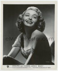 6x522 PATRICIA NEAL 8.25x10 still '49 beautiful in low-cut blouse smiling big in John Loves Mary!
