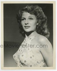 6x579 RITA HAYWORTH deluxe 8x10 still '40s most incredible close portrait in sexiest lace gown!