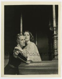 6x587 ROMEO & JULIET 8x10 still '36 Leslie Howard & Norma Shearer in classic balcony scene!