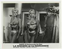 6x605 SANTO VS. LA INVASION DE LOS MARCIANOS Mexican 8x10 still '67 sexy blonde female Martians!