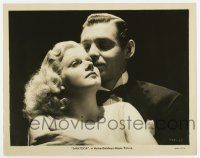 6x606 SARATOGA 8x10 still '37 best romantic close up of Clark Gable & beautiful Jean Harlow!