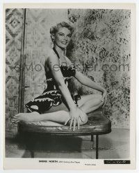 6x622 SHEREE NORTH 8x10 still '50s cool full-length portrait of sexy actress on ottoman!