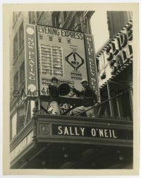 6x630 SLIDE KELLY SLIDE candid 8x10.25 still '27 Sally O'Neil on theater marquee with megaphone!