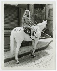 6x657 STRANGE BEDFELLOWS 8x10.25 still '65 sexy naked blonde Gina Lollobrigida sitting on horse!