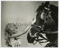 6x737 VIVA MARIA 8.25x10 still '66 Louis Malle, c/u of sexiest Brigitte Bardot petting huge horse!