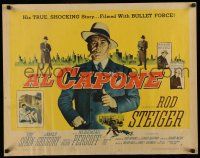 6y009 AL CAPONE style A 1/2sh '59 cool comparison of Rod Steiger to the most notorious gangster!