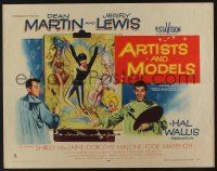 6y030 ARTISTS & MODELS style B 1/2sh '55 Dean Martin & Jerry Lewis painting sexy Shirley MacLaine!