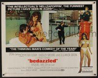 6y037 BEDAZZLED 1/2sh '68 classic fantasy, Dudley Moore stares at sexy Raquel Welch as Lust!