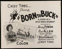 6y054 BORN TO BUCK 1/2sh '66 Casey Tibbs presents & directs, cool rodeo images!