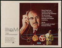 6y092 CONVERSATION 1/2sh '74 Gene Hackman is an invader of privacy, Francis Ford Coppola directed!