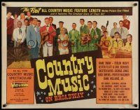 6y097 COUNTRY MUSIC ON BROADWAY 1/2sh '64 first feature length all country picture, Hank Williams!