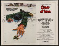 6y101 CROSS OF IRON 1/2sh '77 Sam Peckinpah, Tanenbaum art of fallen World War II Nazi soldier!