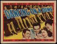 6y104 DANCING ON A DIME style B 1/2sh '40 Grace McDonald, Eddie Quillan, Peter Lind Hayes, Paige