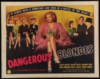 6y105 DANGEROUS BLONDES 1/2sh '43 super sexy Evelyn Keyes, it's murder with a wink!