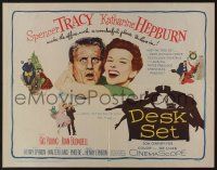 6y111 DESK SET 1/2sh '57 Spencer Tracy & Katharine Hepburn make the office a wonderful place!