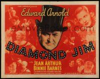 6y114 DIAMOND JIM 1/2sh '35 Edward Arnold, Jean Arthur, Cesar Romero, written by Preston Sturges!
