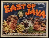 6y126 EAST OF JAVA 1/2sh '35 Charles Bickford & Elizabeth Young, ship in storm at sea, lions!