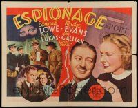 6y140 ESPIONAGE 1/2sh '37 rival reporters Edmund Lowe & Madge Evans fall in love!