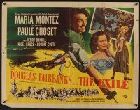 6y142 EXILE 1/2sh '47 Ophuls, swashbuckler Douglas Fairbanks Jr. & beautiful Maria Montez!
