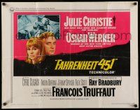 6y144 FAHRENHEIT 451 1/2sh '67 Francois Truffaut, Julie Christie, Oskar Werner, Ray Bradbury!