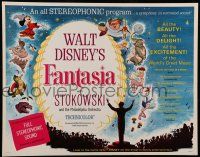 6y148 FANTASIA 1/2sh R63 great image of Mickey Mouse & others, Disney musical cartoon classic!