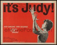 6y224 I COULD GO ON SINGING 1/2sh '63 artwork of Judy Garland performing with Dirk Bogarde!