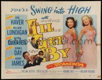 6y228 I'LL GET BY 1/2sh '50 sexy June Haver, Gloria DeHaven & Harry James playing his trumpet!