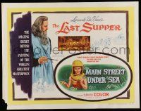 6y255 LAST SUPPER/MAIN STREET UNDER SEA 1/2sh '55 wacky double bill, Da Vinci & diving!