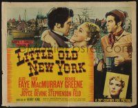 6y265 LITTLE OLD NEW YORK style A 1/2sh '40 beautiful Alice Faye, Fred MacMurray & Richard Greene!