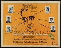 6y306 OUR MAN IN HAVANA style A 1/2sh '60 art of Alec Guinness in Cuba, directed by Carol Reed!