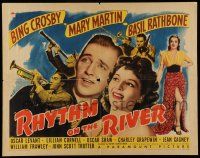 6y330 RHYTHM ON THE RIVER style B 1/2sh '40 Crosby, Basil Rathbone, Mary Martin, by Billy Wilder!