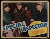 6y356 SPECIAL INSPECTOR blue title 1/2sh '38 hitchhiker Rita Hayworth & undercover customs agent!