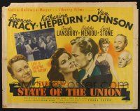6y367 STATE OF THE UNION style A 1/2sh '48 Capra, Spencer Tracy, Kate Hepburn, Lansbury!
