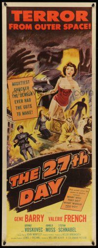 6y422 27th DAY insert '57 terror from space, mightiest shocker they ever had the guts to make!