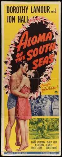 6y427 ALOMA OF THE SOUTH SEAS insert '41 great images of sexy tropical Dorothy Lamour in sarong!