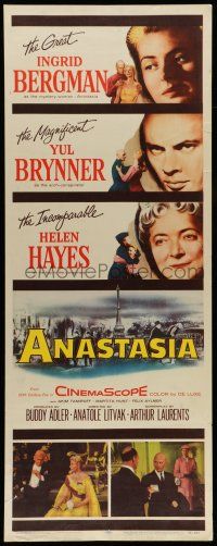 6y429 ANASTASIA insert '56 great close ups of Ingrid Bergman, Yul Brynner, Helen Hayes!