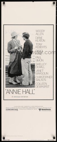 6y432 ANNIE HALL insert '77 full-length Woody Allen & Diane Keaton, a nervous romance!
