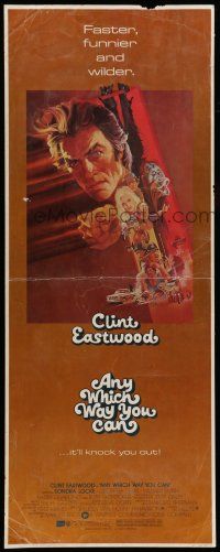 6y435 ANY WHICH WAY YOU CAN insert '80 cool artwork of Clint Eastwood & Clyde by Bob Peak!