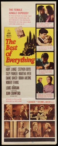 6y448 BEST OF EVERYTHING insert '59 Hope Lange, Stephen Boyd, nakedly exposes the female jungle!