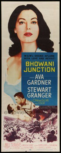 6y451 BHOWANI JUNCTION insert '55 sexy Eurasian beauty Ava Gardner in a flaming love story!