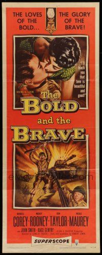 6y462 BOLD & THE BRAVE insert '56 the guts & glory story boldly and bravely told!